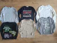 Zestaw 6 bluzek z długim rękawem H&M rozmiar 122/128