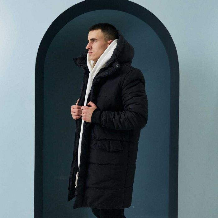 Мужская зимняя длинная парка ASOS long хаки, чоловіча зимова куртка