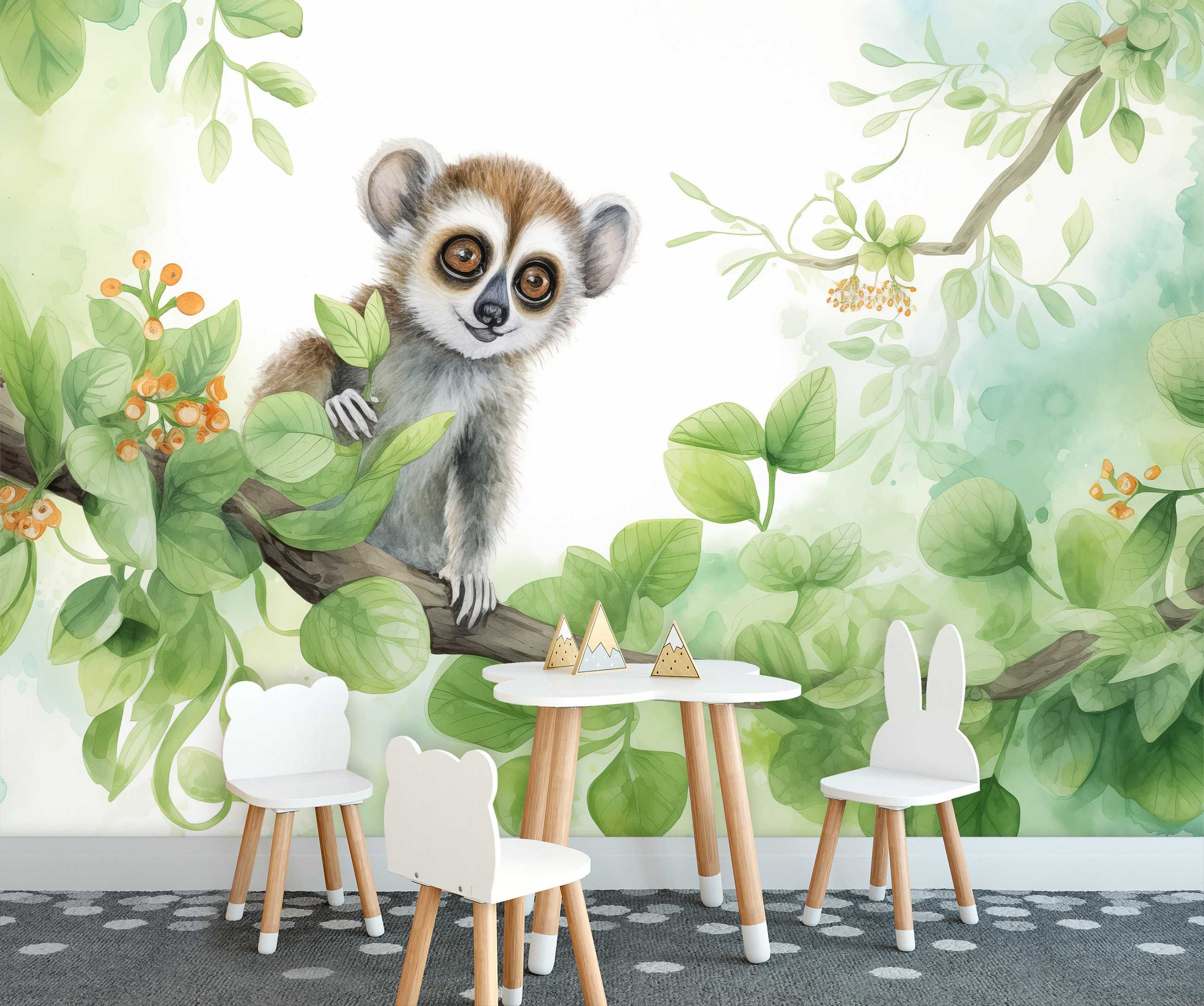 Fototapeta Lemur Król Julian Natura Zwierzęta 3D Twój Rozmiar + KLEJ