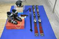 Nowy zestaw narciarski ROSSIGNOL/ALPINA narty+kijki+buty+kask+gogle