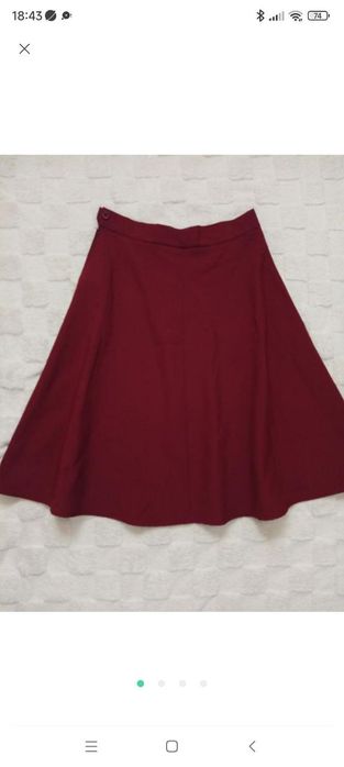 Спідниця міді бордова