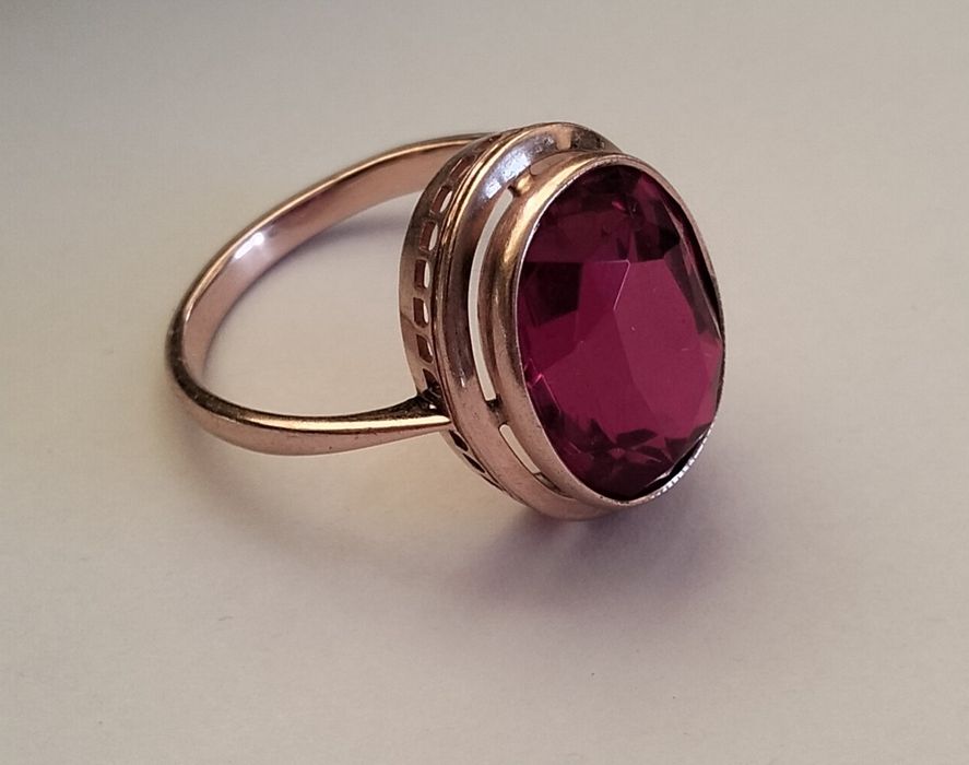 Кольцо с рубином золото 583 пробы СССР