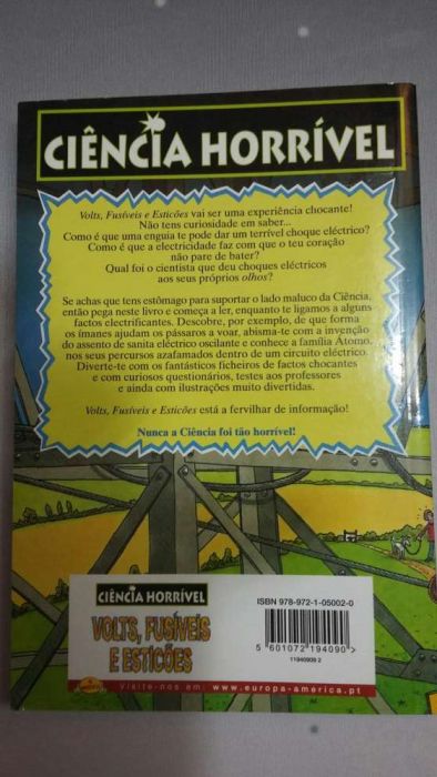 Colecção Ciência Horrível - Livro Juvenil