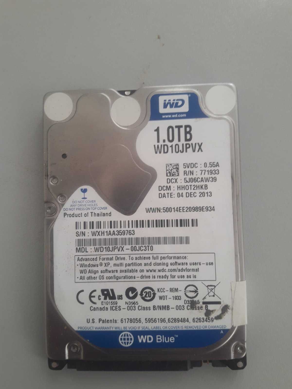 Жорсткий диск 2.5" SATA 1TB WD Blue (WD10JPVX) б/в