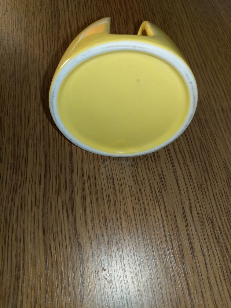 Салфетница большая круглая керамика яркая желтая акцент интерьер кухня
