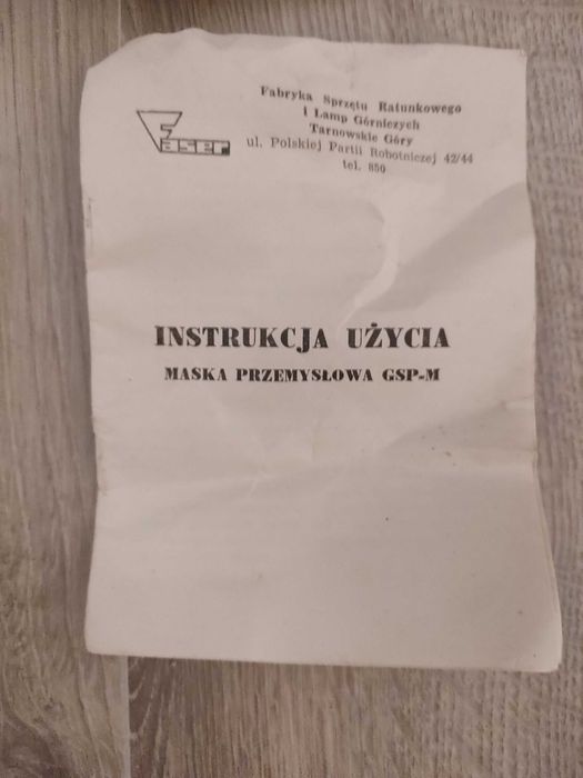Maska Przeciwgazowa Faser GSP-M 1976
