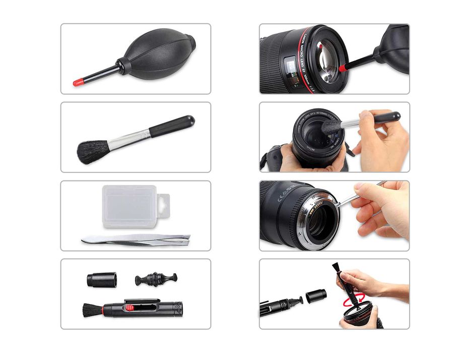 Kit de limpeza para câmeras digitais e sensores