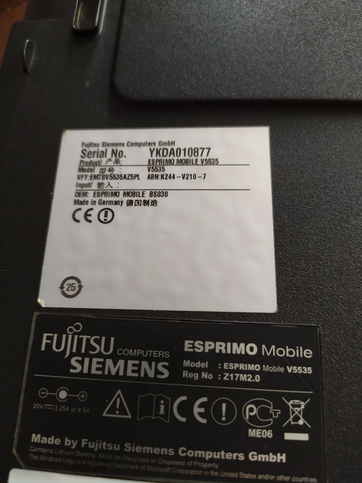 2 szt Laptop Fujitsu siemens esprimo