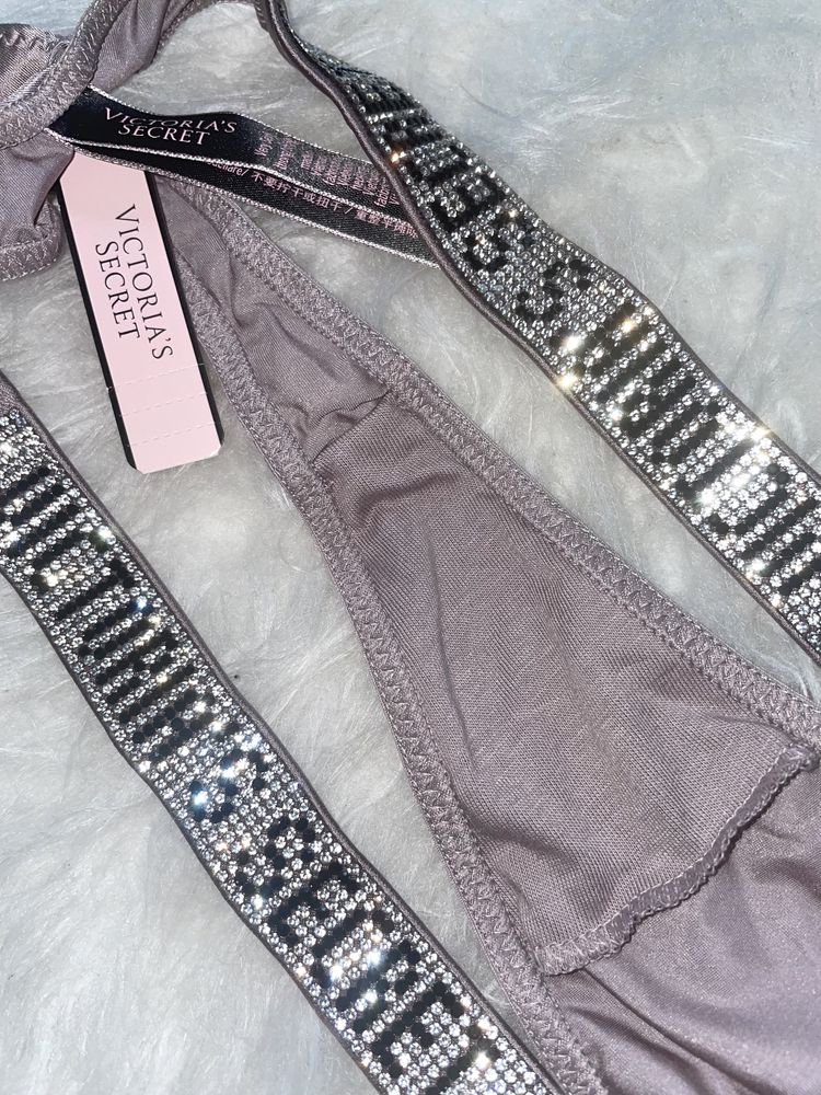Thongi Victoria’s Secret shine strap błyszczące stringi majtki XS