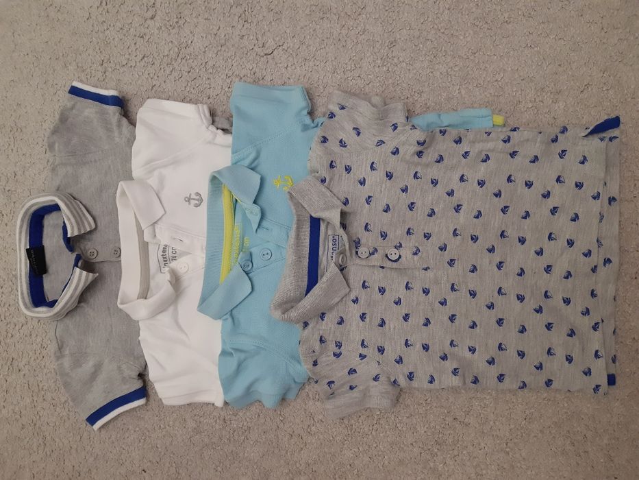 Zestaw- 4 koszulki polo dla chłopca rozm 74