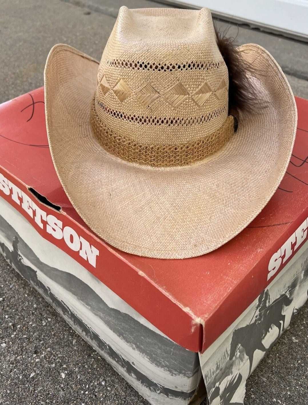 Kapelusz Stetson Hats Rodeo Straw Western Runcher z USA Unikatowy