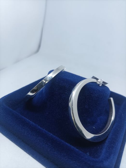 Srebrne kolczyki koła srebro  925 średnica 3,5 cm