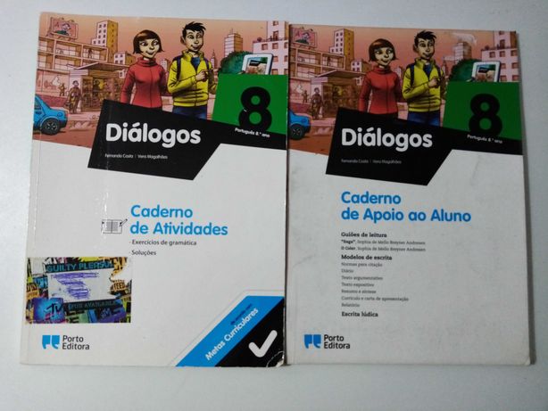 Cad. de Ativ. e Cad. de Apoio ao Aluno - "Diálogos" 8º ano Português