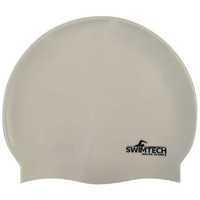Шапочка для плавания силиконовая Swimtech - белая