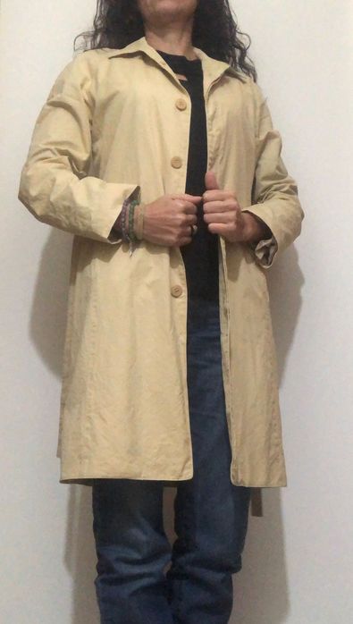 Gabardine Massimo Dutti, tamanho S, cor bege