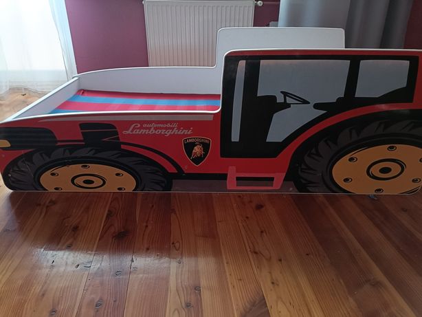Łóżko chłopięce ciągnik Lamborghini z materacem