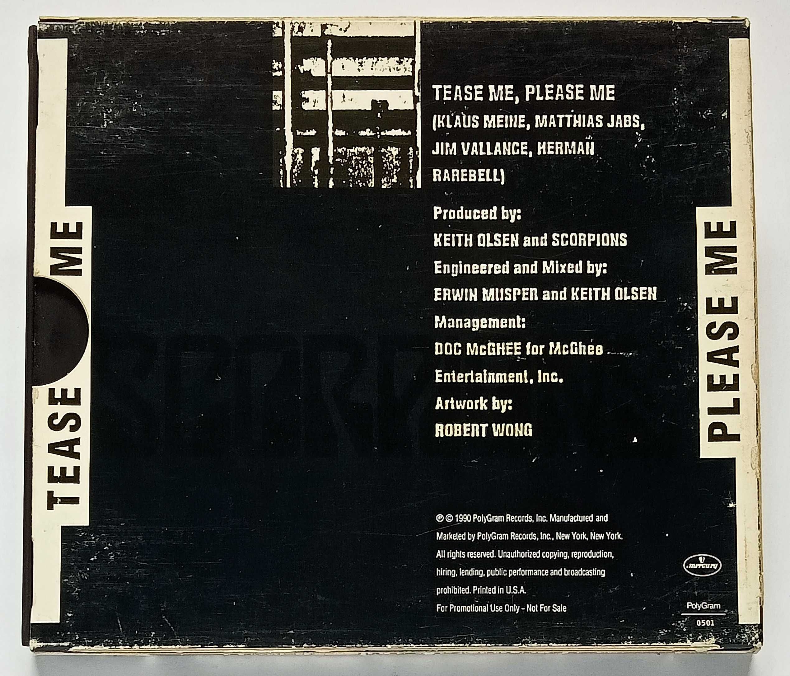 Scorpions – Tease Me Please Me MAXI SINGLE PROMO CD 1990