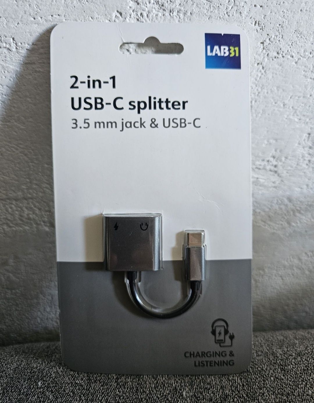 Adapter USB C do Mini Jack 3,5mm AUX C