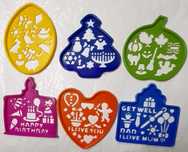 Conjunto de 6 réguas com figuras e letras para decalcar