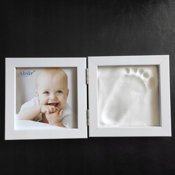 Ramka Na Zdjęcia Dzieci Gips Odcisk Dłoni Stóp Diy