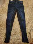 Bryczesy HKM Summer Denim jeansowy-granatowy