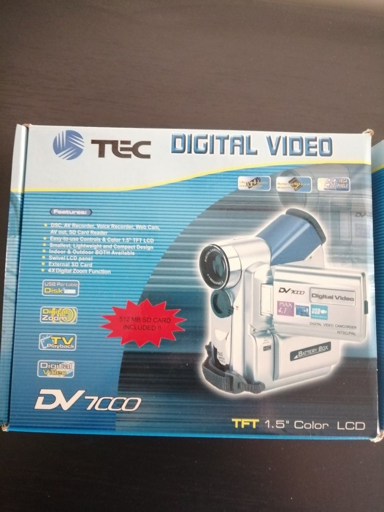 Camera digital de video 4.1 MP - acessórios - impecável - usada