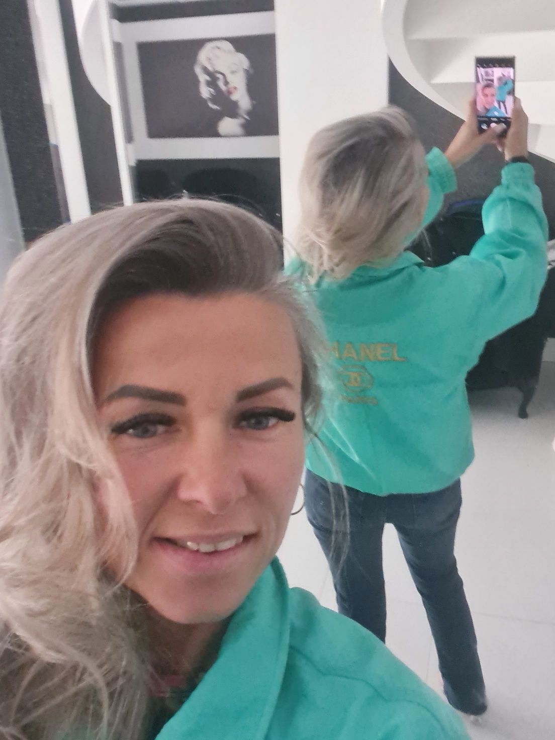 Chanel ortalionowa bluzo kurtka zielona m /L