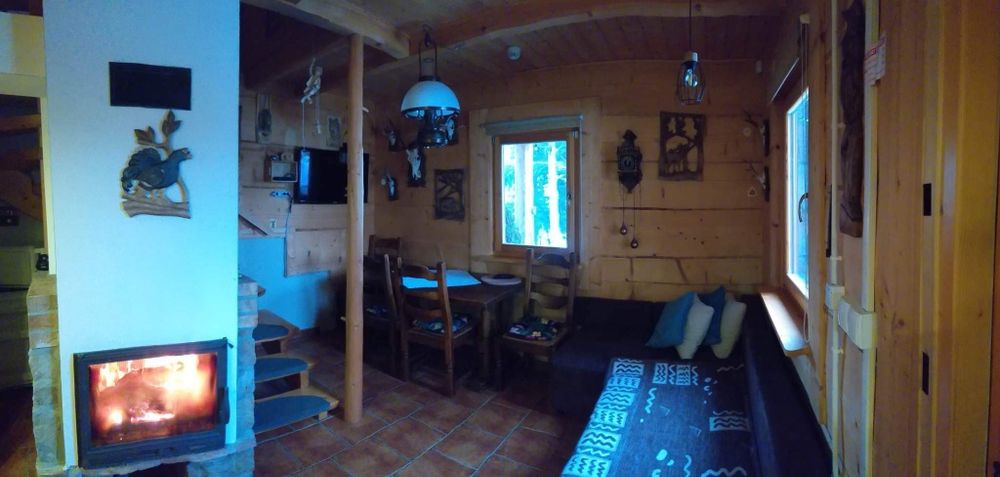Domek Góralski Zuzia z jakuzzi/balią na Kaszubach nad jeziorem Deka