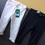 za 2 szt_legginsy H&M 122 cm za kolano białe NOWE  i czarne 6-7 lat
