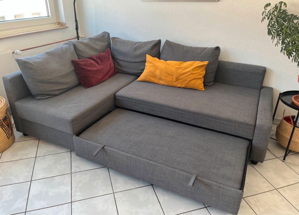 Fajny narożnik Ikea Friheten sofa funkcja spania pojemnik dowóz wysyłk