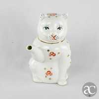 Bule em porcelana da China em forma de Gato