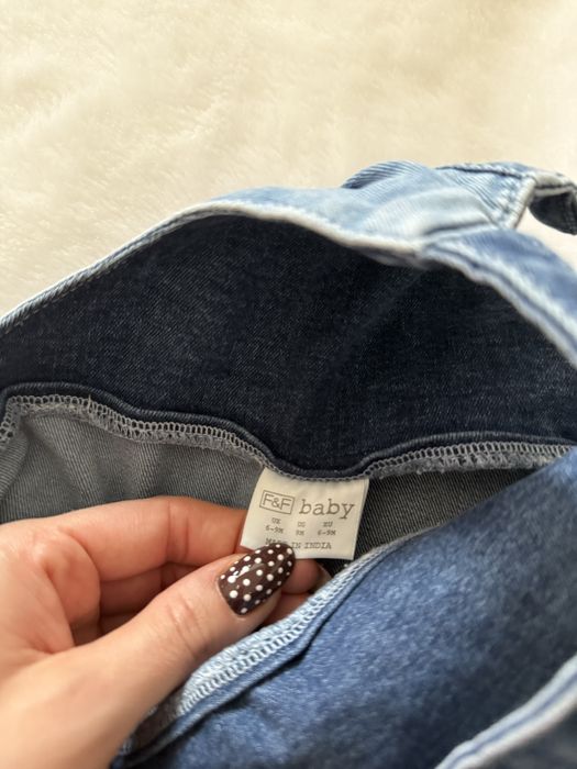 Jeansowe ogrodniczki f&f
