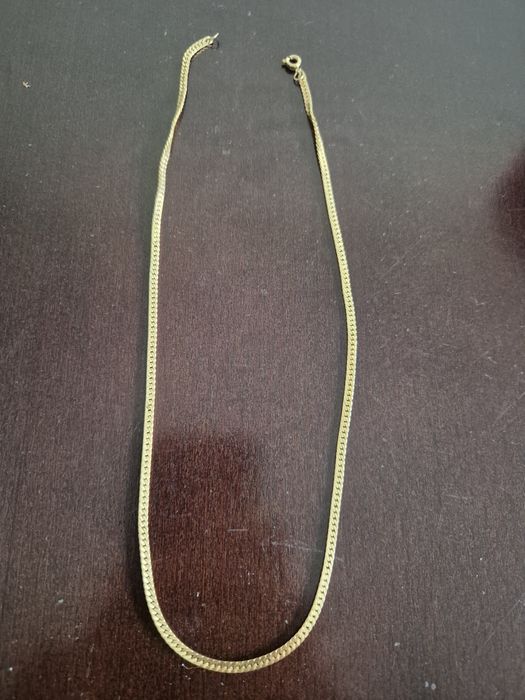 Łańcuszek naszyjnik plecionka w kolorze złota imitacja złota