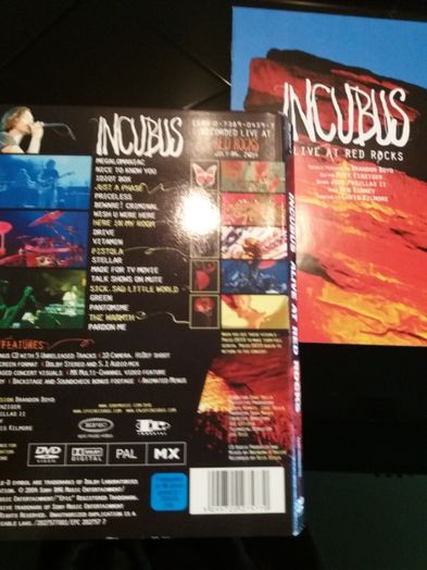 Dvd e cd bônus,INCUBUS Alive at Red Rocks,nunca tocou,envio por ctt