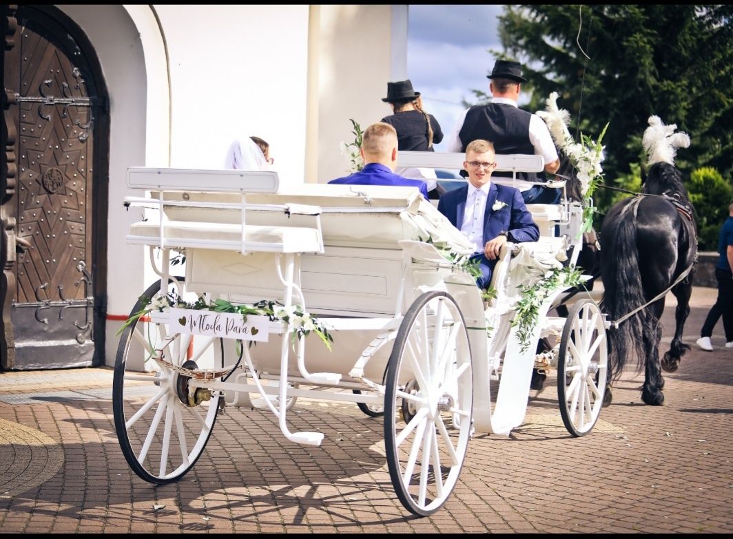 kareta , bryczka do ślubu