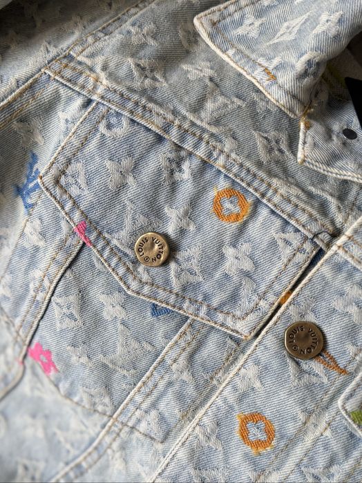 Джинсова куртка джинсовка Louis Vuitton жіноча кофта рубашка луи витон