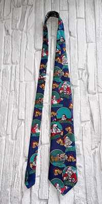 Krawat na Boże Narodzenie, z Mikołajami, C&A