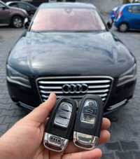 Kluczyk Pilot Audi A8 D4, keyless, kodowanie, Europa, USA