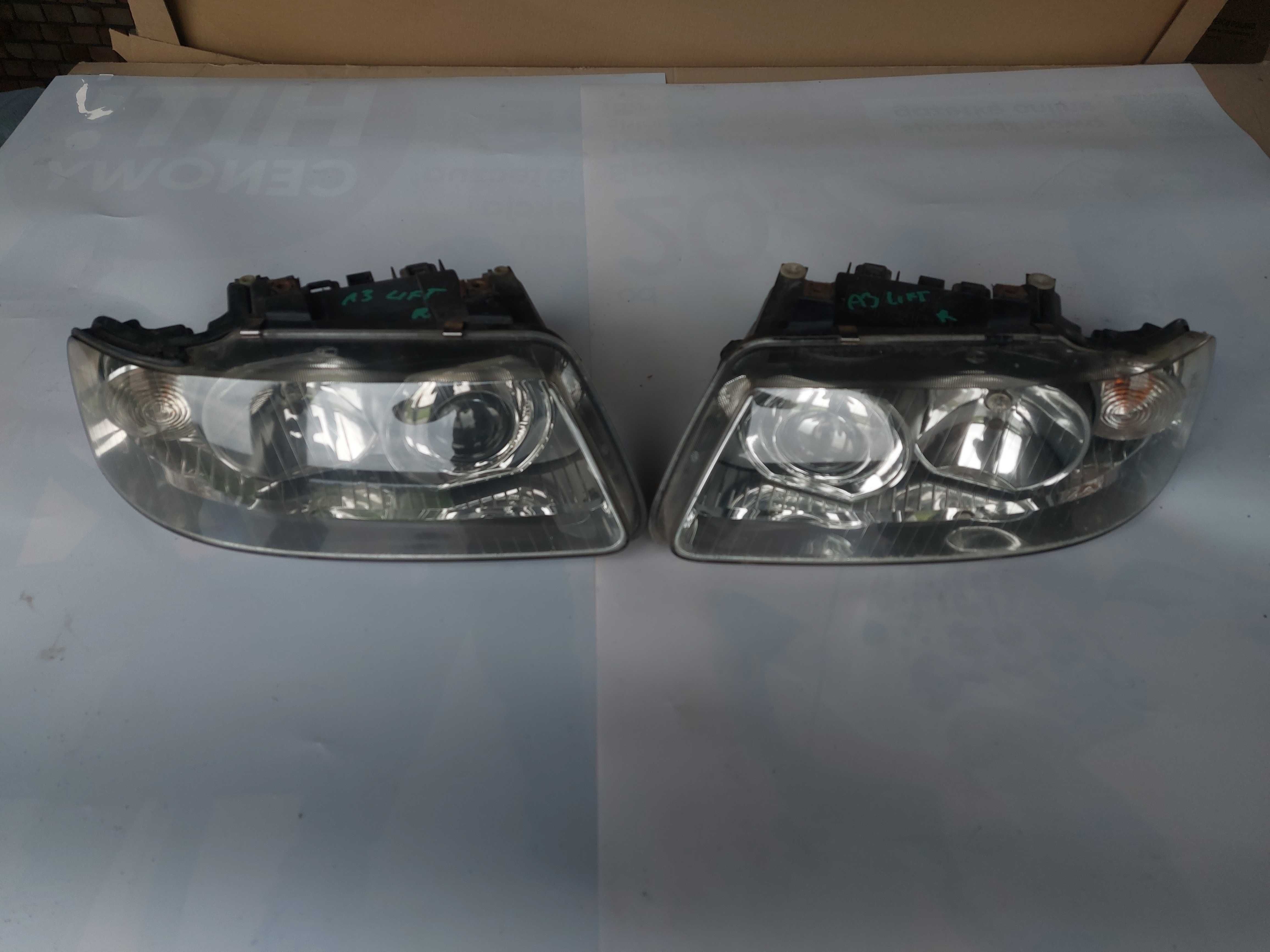 Lampy przód Lewa Prawa Audi A3 8L LIFT 99-03.r ORG HELLA SZKŁO BDB