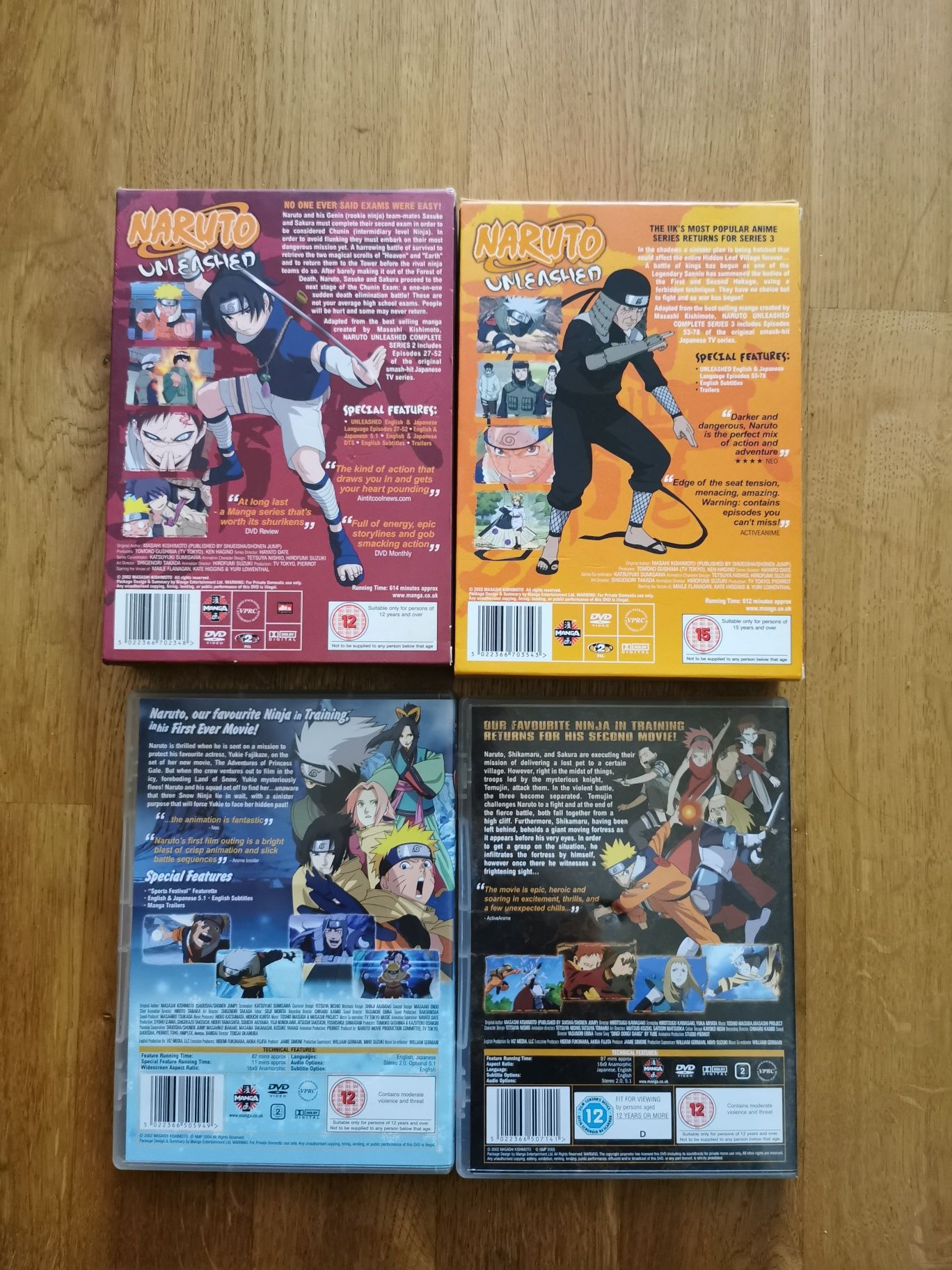 DVDs Naruto em inglês