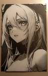 Obraz 3D: Portret anime manga kreskówka ozdoba obrazek