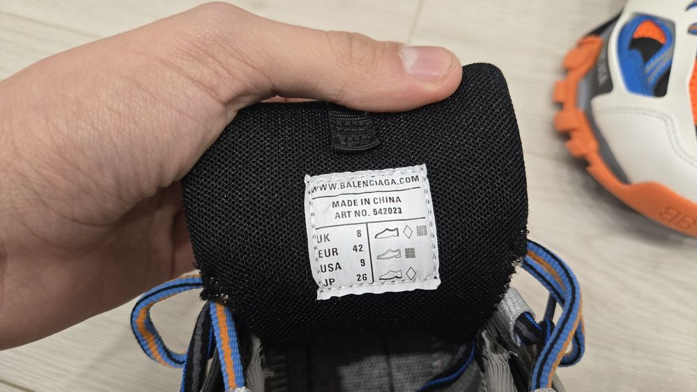 Balenciaga track blue orange