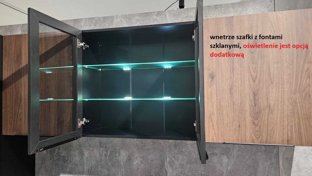 Kuchnia Monza 260 cm, orzech okapi, projekt, wycena / szybka wysyłka