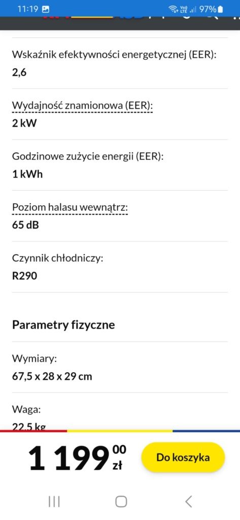 Klimatyzator Lin 2055 W