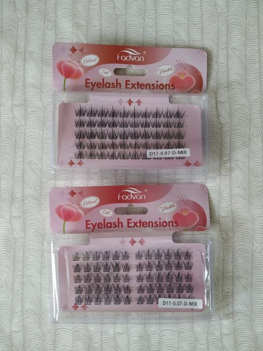 2 набори штучних вій у пучках для нарощування