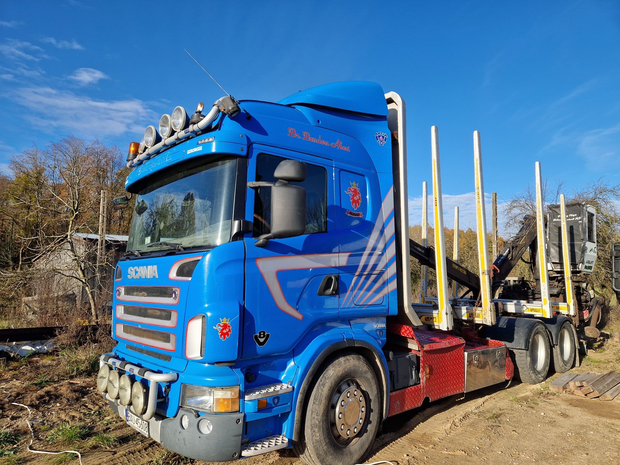 Scania Vabis v580 do drewna lasu