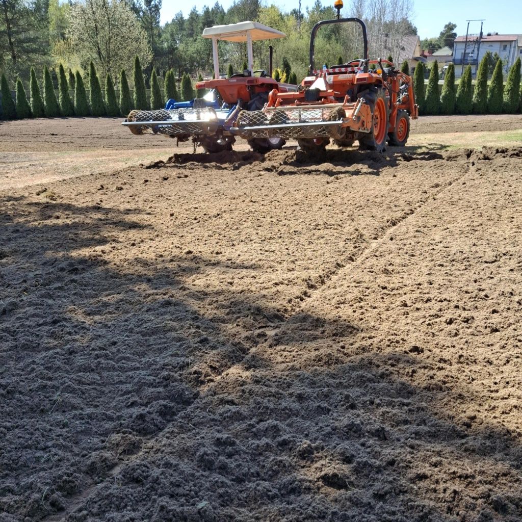 Nawodnienie, glebogryzarka separacyjna zakładanie trawnika rolka