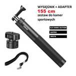 selfie-stick do kamer sportowych 155 cm z adapterem 1/4