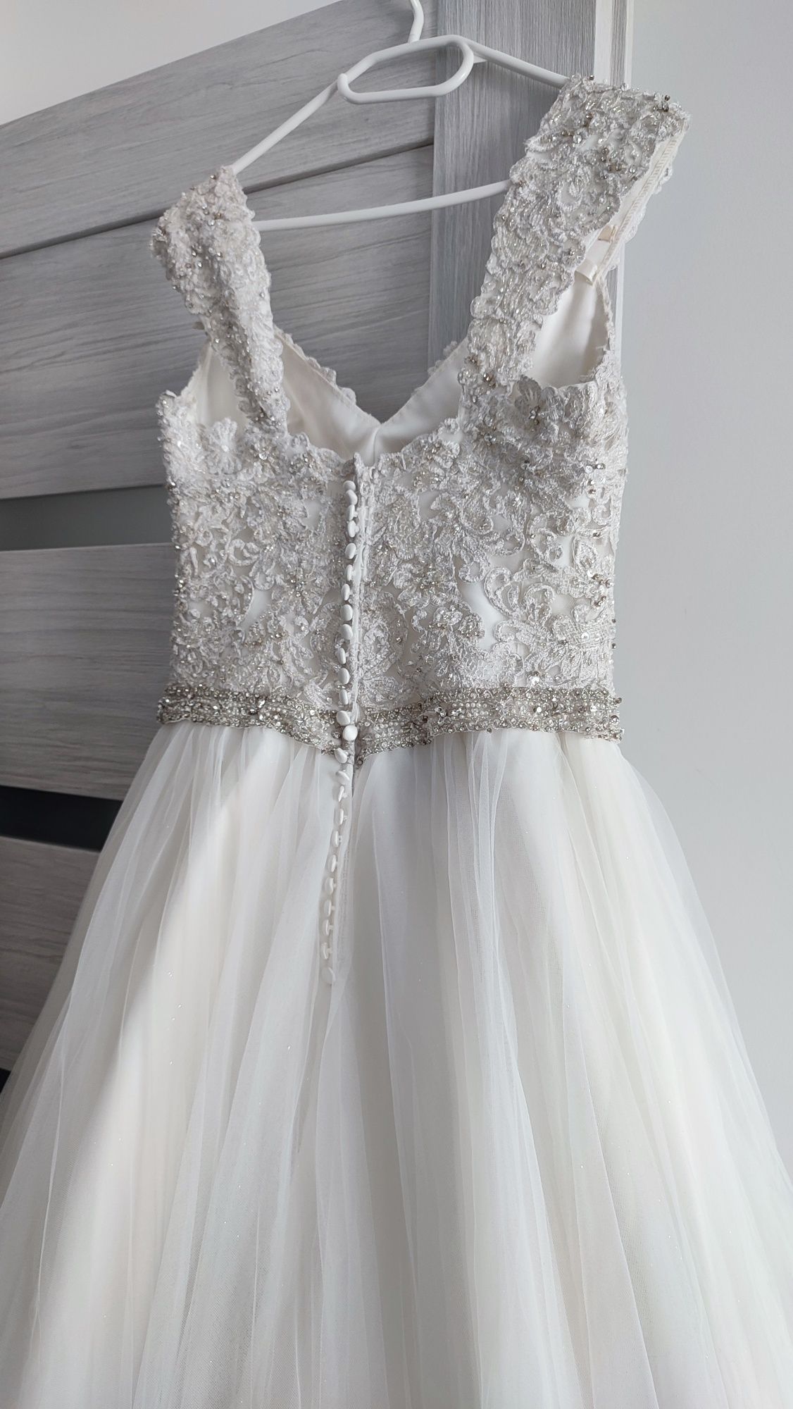 Przepiękna suknia ślubna Mori Lee 8126 Ivory / rozmiar 38-40