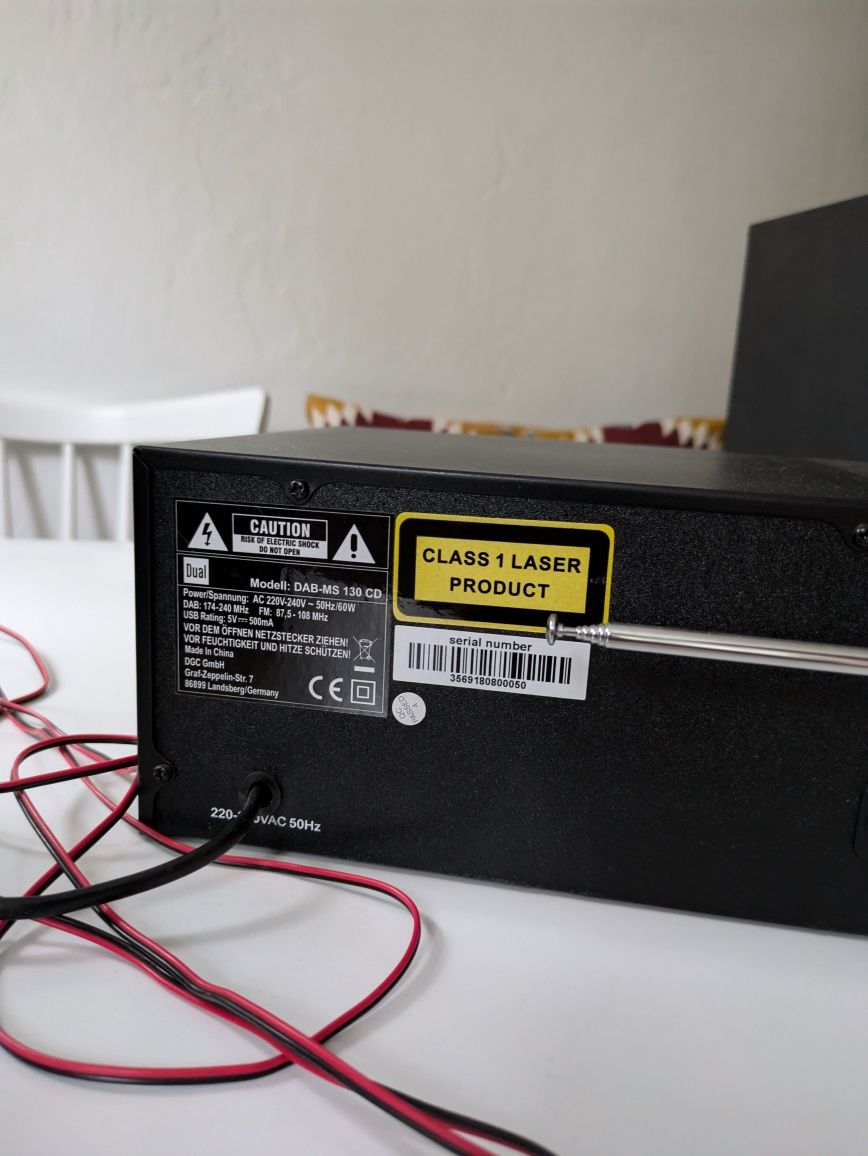 Wieża Dual DAB-MS 130 | Bluetooth, DAB+, CD, USB | Stan BDB!